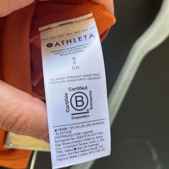 Athleta Delancy straight cargo pants orange - Picture 6 of 6